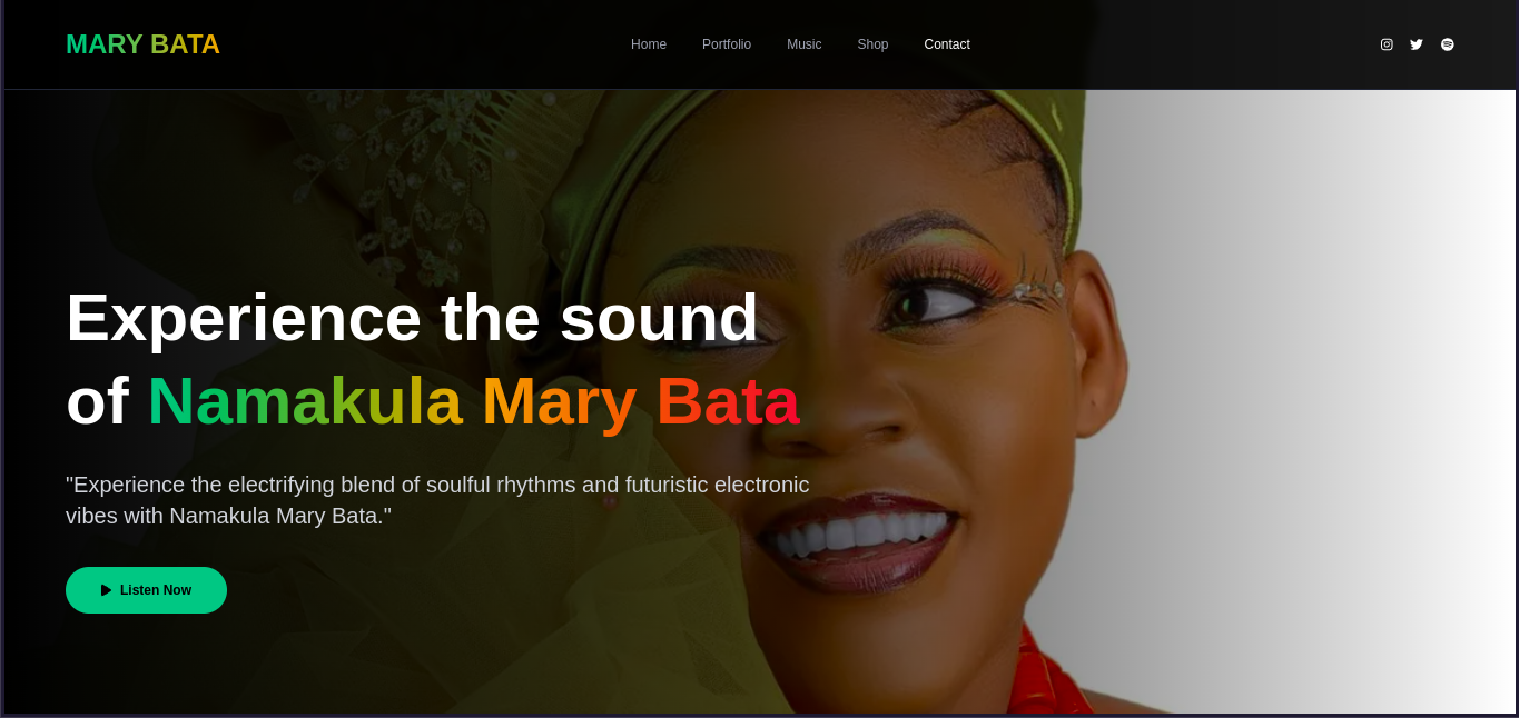 Mary Bata Music website